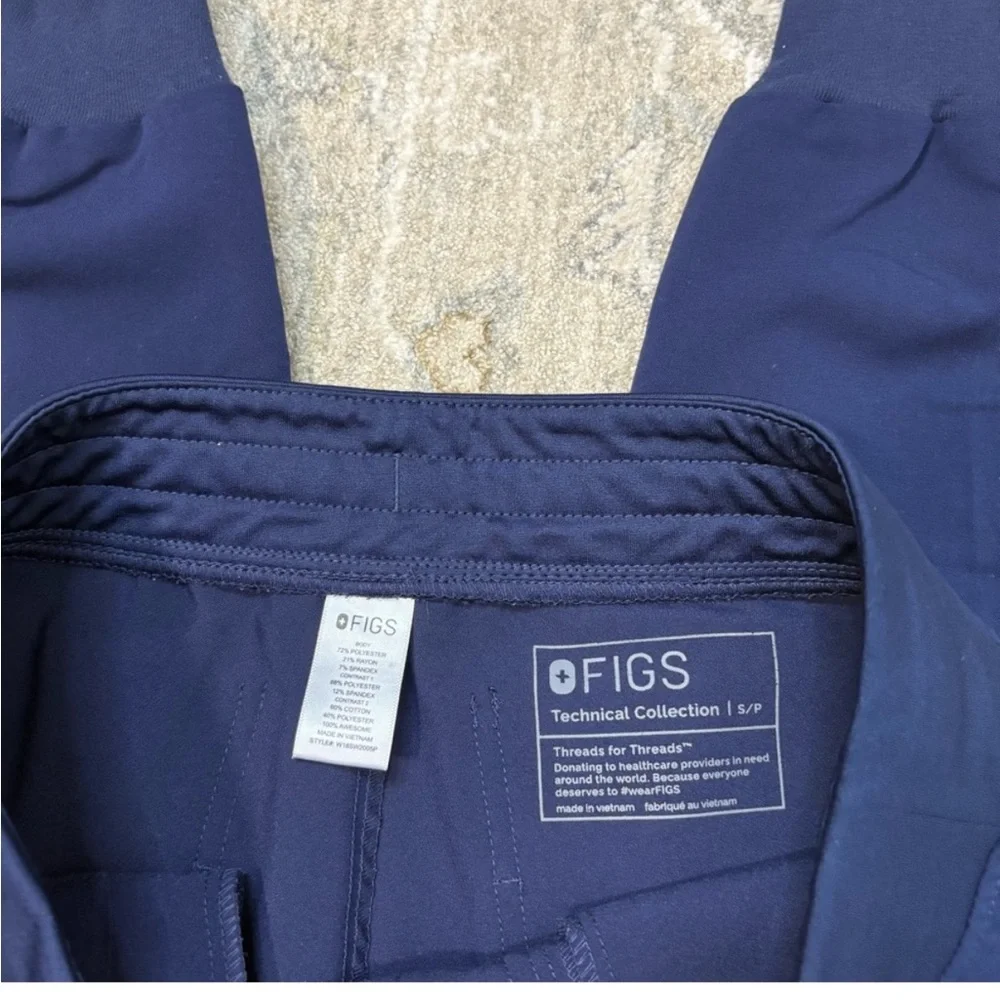 Figs Zamora Jogger Scrub Pants Navy S - Picture 3 of 4